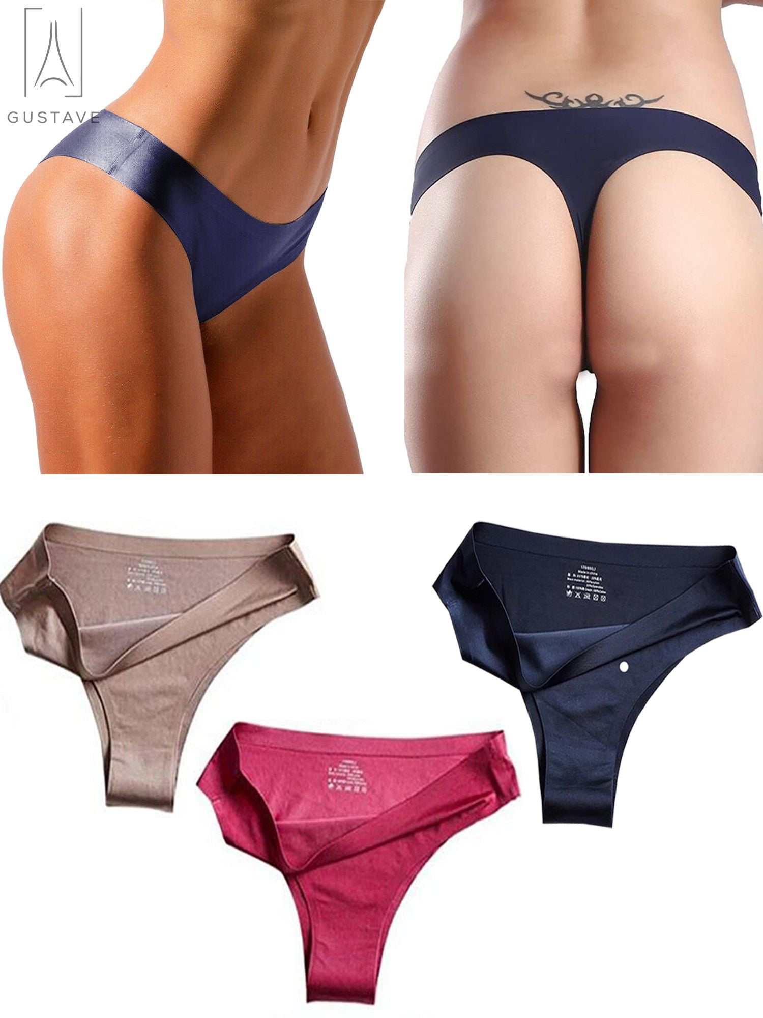 Women Ladies G-string Briefs Panties Seamless Thongs Lingerie Underwear Knickers 