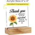 thumbnail image 2 of Teacher Gifts for Women Men, Teacher Appreciation Gifts Thank You for Being Such an Important Part of My Story Clear Acrylic Sign Presents 4x4 Inch, 2 of 5