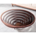 thumbnail image 2 of Papella Model Esila Brown Wooden Coffee Table with Glass Rustic Table Natural Walnut Color Center table Mesa de centro Farmhouse big desk livingroom furniture whiskey color tables Free Form, 2 of 4