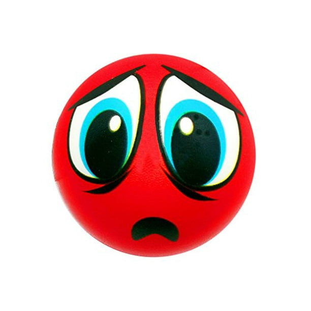 Distressed Red Emoji Ball 2.5"