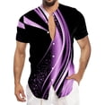 thumbnail image 1 of Men'S Casual Short Sleeved Shirt, Men'S Standing Collar Fashionable Button Up Shirt 3XL, 1 of 4