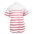 thumbnail image 4 of GigrtiJin Summer Collared T Shirts for Womens Striped Zipper Short Sleeve Tops Dressy Casual Loose Going Out Short Sleeve Tops, 4 of 5