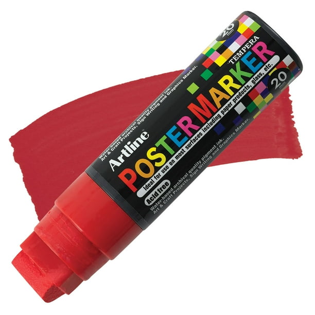 Artline Poster Markers 20 mm Tip, Red