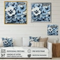 thumbnail image 4 of Designart "Minimalist Pansies In The Shadows II" Pansies Floater Framed Wall Decor, 4 of 5