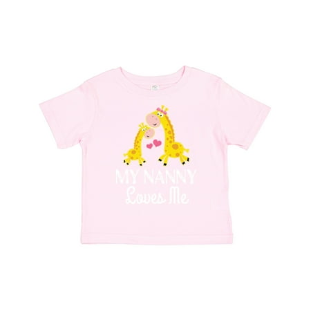 

Inktastic My Nanny Loves Me Giraffe Gift Toddler Boy or Toddler Girl T-Shirt