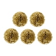 thumbnail image 1 of Golden Tissue Paper Pom Poms for Decoration 5 Pieces 8 Inches, 1 of 7