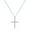 White Gold Plated Cross, variant on Cross Necklace for Women, 14K White Gold Plated Cross Faith Pendant Necklace, 18 2"