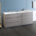 thumbnail image 2 of Fresca Fcb93-361236-D-I Lazzaro 84" Free Standing Double Basin Vanity Set - MultiColor, 2 of 8