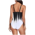 thumbnail image 4 of UTSJKR Swimsuit for Women 2025 Gradient Square Neck One Piece Bathing Suits Sexy Modest Slimming Athletic Beach Swimwear White 6, 4 of 6