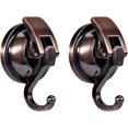 thumbnail image 1 of LAICAIW Crochets à Ventouses Réutilisables pour Cuisine, Salle de Bain, Toilettes (Lot de 2, Bronze Rouge), 1 of 7
