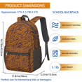 thumbnail image 3 of 17 Inch Lightweight Backpack,PVC Waterproof Oxford Fabric, Ergonomically Designed, with Large Capacity, Leopard Animal Pattern, 3 of 5