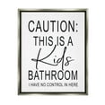 thumbnail image 3 of Stupell Industries Kids Bathroom No Control Casual Bathroom Sign Graphic Art Luster Gray Floating Framed Canvas Print Wall Art, Design by Lettered and Lined, 3 of 5