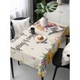 thumbnail image 6 of Spring Groundhog Table Cloth, Waterproof Tablecloth for Rectangle Tables, Watercolor Sunflower Botanical Rustic Reusable Washable Fabric Table Cover for Restaurant Kitchen Dining Tables 60"x120", 6 of 9
