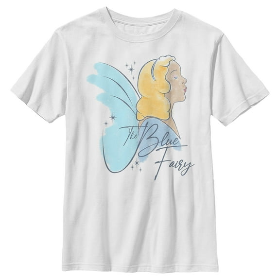 Boy's Pinocchio The Blue Fairy  Graphic Tee White X Large