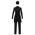 thumbnail image 5 of Huowey Women Swimwear Oversized Swimsuit Conservative Swimsuit Long Sleeve Trousers Swim Cap 3PCS Swimsuit Tropical Swim Wear Honeymoon Cruise Trendy Wear, 5 of 5