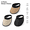 Khaki + beige + black, variant on 2-Pack Roll-Up Straw Sun Visor Hats, Wide Brim UV Protection Beach Accessories (Beige/Black)
