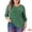 Green, variant on DARING DIVA Women's Plus 3/4 Sleeve V Neck Button Decor Casual Blouse 1X Burgundy