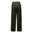 thumbnail image 4 of SNKSDGM Women's Plus Capri Pants for Women Petite Short Work Pants Women Petite Straight Leg Womens Solid Colored Work Clothes with Elastic Drawstring Fashionable Low Waisted Casual Pants and Pants, 4 of 6