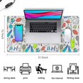 thumbnail image 5 of Long Mouse Pads for Desk,Colorful Sports Items Pattern Desk Mats on Top Of Desks, Desk Mouse Pad Extra Large with 3mm Non-Slip Base and Stitched Edge for Gaming,Office,Work,Home 31.5"x15.7", 5 of 6