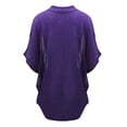 thumbnail image 2 of Made by Johnny Women's Short Sleeve Open-Front Batwing Cardigan XXL PURPLE, 2 of 6