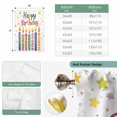 thumbnail image 4 of Happy Birthday Tie Up Curtain Valance for Window, Adjustable Rod Pocket Window Curtains Shades, Colorful Star Funny Celebration Light Filtering Valance Drapes for Kitchen Living Room Bedroom 42"x63", 4 of 9