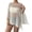 White, variant on Women'S See Through Knit Poncho Shawl Sleeve Split Asymmetrical Shrug Cover Up Black S