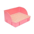 thumbnail image 2 of Caja de arena para conejos, caja de arena para jaulas, inodoro para jaulas, entrenador de orinal para animales pequeños rosa, 2 of 9
