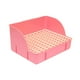 thumbnail image 2 of Bandeja de arena para conejos para jaula, inodoro de esquina, inodoro con fondo de malla rosa, 2 of 9