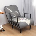 thumbnail image 3 of TidBay Canapé-Lit 3 en 1, Housse avec Fermeture Éclair, Fauteuil-Lit Convertible avec Dossier Réglable, Chaise-Lit Dépliable pour Appartement, Chambre, Bureau, Gris, 3 of 8