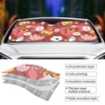 thumbnail image 5 of ZNDUO Autumn Watercolor Pink Flowers Pattern Car SUV Windshield, Small Size UV Rays and Heat Sun Visor Protector Foldable Sun Shade Car Windshield, 5 of 8