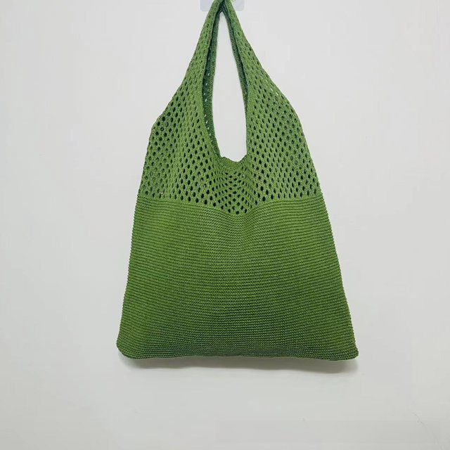 Bolso de hombro de punto con huecos retro, sencillo y elegante, bolso tipo chaleco para mujer, bolso de mano de moda, bolso que combina con todo
