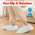 thumbnail image 3 of Toplive Shoe Covers Disposable 100 Pack(50 Pairs) Boot Covers Non-Slip for Indoor, Durable Noiseless Shoe Booties Covers for Home, Real Estate, Workplace, Construction, Medical, Floor-White, 3 of 7
