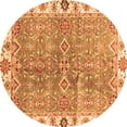 thumbnail image 1 of Ahgly Company Indoor Round Oriental Orange Traditional Area Rugs, 7' Round, 1 of 4