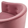 thumbnail image 5 of Tufted Counter Stool Chair, Velvet, Metal Steel, Pink, Modern Contemporary Urban Design, Bar Pub Cafe Bistro Hotel Restaurant Hospitality, 5 of 8