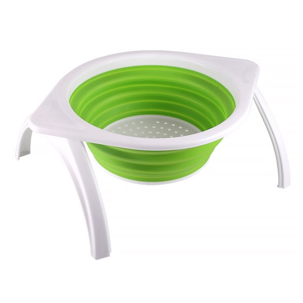 Escurridor plegable Advancent colador de plástico para lavar frutas gran capacidad verde