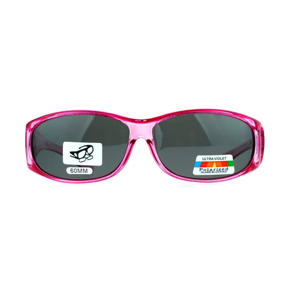 SA106 Rectangular Polarized Anti-glare 60mm Fit Over OTG Sunglasses Pink