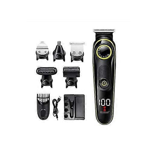 Cortapelos y recortadora de barba para hombre, kit de aseo profesional inalámbrico 11 en 1, batería de 90 minutos.