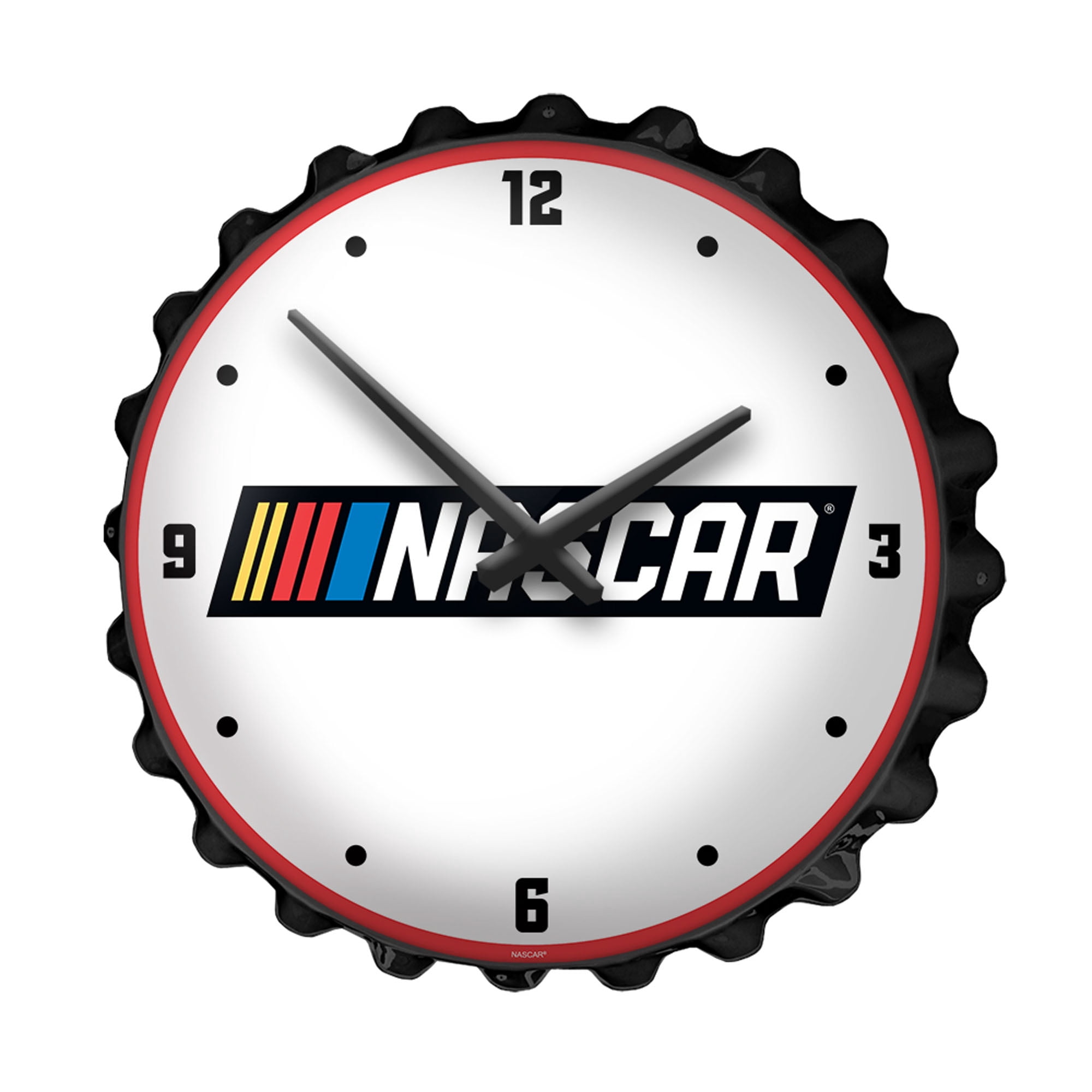 NASCAR 18.5 Bottle Cap Wall Clock