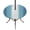 Sky Blue, White, variant on Round Outdoor Tablecloth with Umbrella Hole and Zipper, Dark Green Striped Fitted Table Cover with Elastic Edge for 55-60 Inch, Green White Ombre Farmhouse Gradient Waterproof Patio Tablecoths