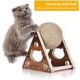 thumbnail image 4 of -Juguete para gatos, poste rascador, alfombra rascadora, base de madera, pelota rascadora para gatos, área de juegos y percha, tablero de sisal, rascador para gatitos y gatos, 4 of 6
