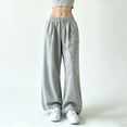 thumbnail image 7 of Drawstring Waist Women Casual Sweatpants Ladies Baggy Lounge Bottoms Pocket Wide Leg Joggers Pant Sports Pants, 7 of 7