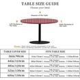 thumbnail image 2 of Round Fitted Tablecloth with Elastic Edge, 44"-60" Waterproof Stain Resistant Table Cover for Indoor, Outdoor, Picnic, Dining, Camping, Party, Holiday, Christmas Knit, 2 of 4