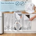 thumbnail image 5 of Grey Gnomes Christmas Cabinet Curtain 35"Wx35"L,Dustproof Under Sink Skirt W/ Self Adhesive Tape,Gray Xmas Snowflake Winter Rustic Cabinet Curtain Cover for Kitchen Sink,Bathroom Vanity,Laundry Room, 5 of 9