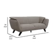 thumbnail image 4 of Benjara Naeli 86" Sofa- Compact Modern Design- Plush Brown Linen Upholstery, 4 of 7
