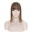 thumbnail image 5 of MY-LADY Clip in Toupee Women Topper 100% Real Remy Human Extensions Silk Top 130% Density Hairpiece for Thinning Hair #4P27 Brown & Dark Blonde 14", 5 of 9