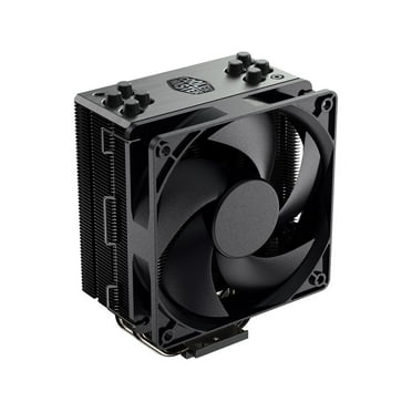 Cooler Master Hyper 212 Black CPU Air Cooler, Silencio FP120 PWM Fan, Anodized Gun-Metal Brushed Nickel Fins, 4 Copper Heat Pipes for AMD Ryzen AM4, Intel LGA1700/1200/1151