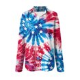 thumbnail image 5 of Leey-World 4th Of July Button Down Shirts for Women 250 Anniversary USA 250th American Flag Patriotic 250 Years T-Shirt(Blue,M), 5 of 5