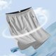 thumbnail image 1 of pstuiky Pantalones cortos casuales para hombre, Pantalones cortos casuales holgados de color liso con cremallera, bolsillo, cordón y cintura elástica para hombre, 1 of 6