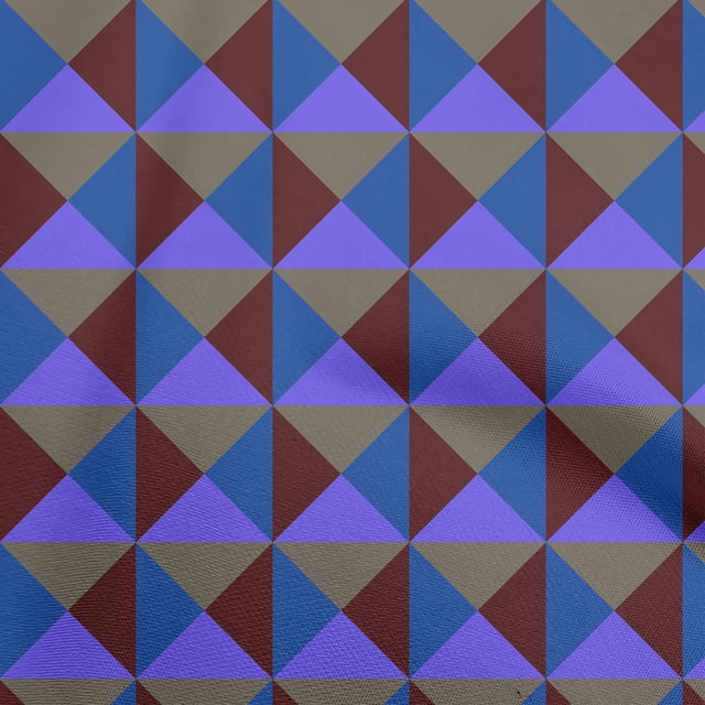 oneOone Velvet Maroon Fabric Geometric Fabric For Sewing Printed Craft Fabric By The Yard 58 Inch Wide