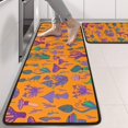 thumbnail image 2 of Kitchen Rugs Sets Of 2,Purple Green Mushroom Plant Orange Pattern Anti Fatigue Kitchen Mat Rugs Non Slip Washable,Decorative Kitchen Floor Mats for Kitchen,Sink,Laundry,17"x47"+17"x47", 2 of 5